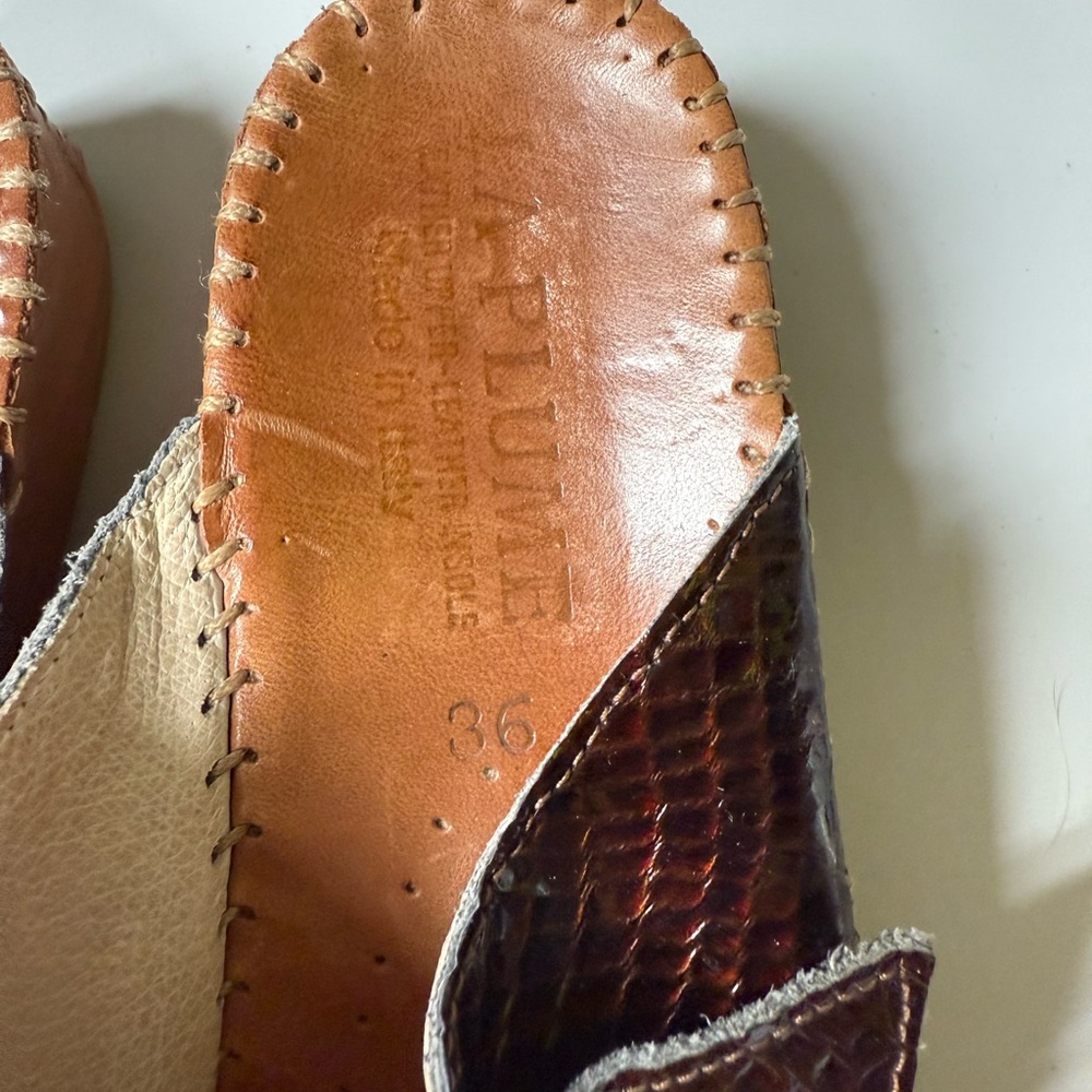 La Plume Brown Leather Sandals - Picture 5 of 12
